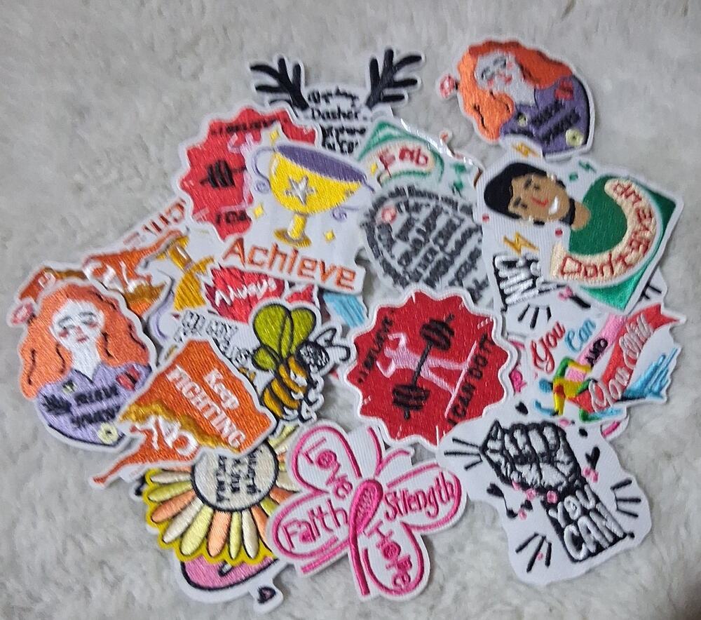 Motivational Patches Lot - Achieve, Faith, Strength, You Can